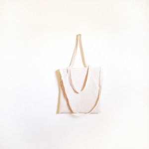 Beige Corduroy Tote Bag